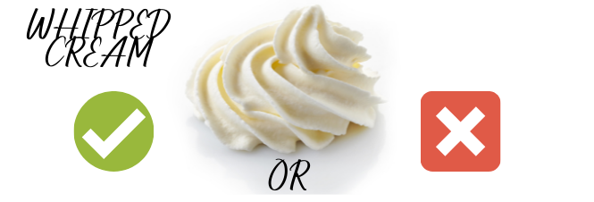 WHIPPED CREAM - yes or no, for healthy starbucks drinks